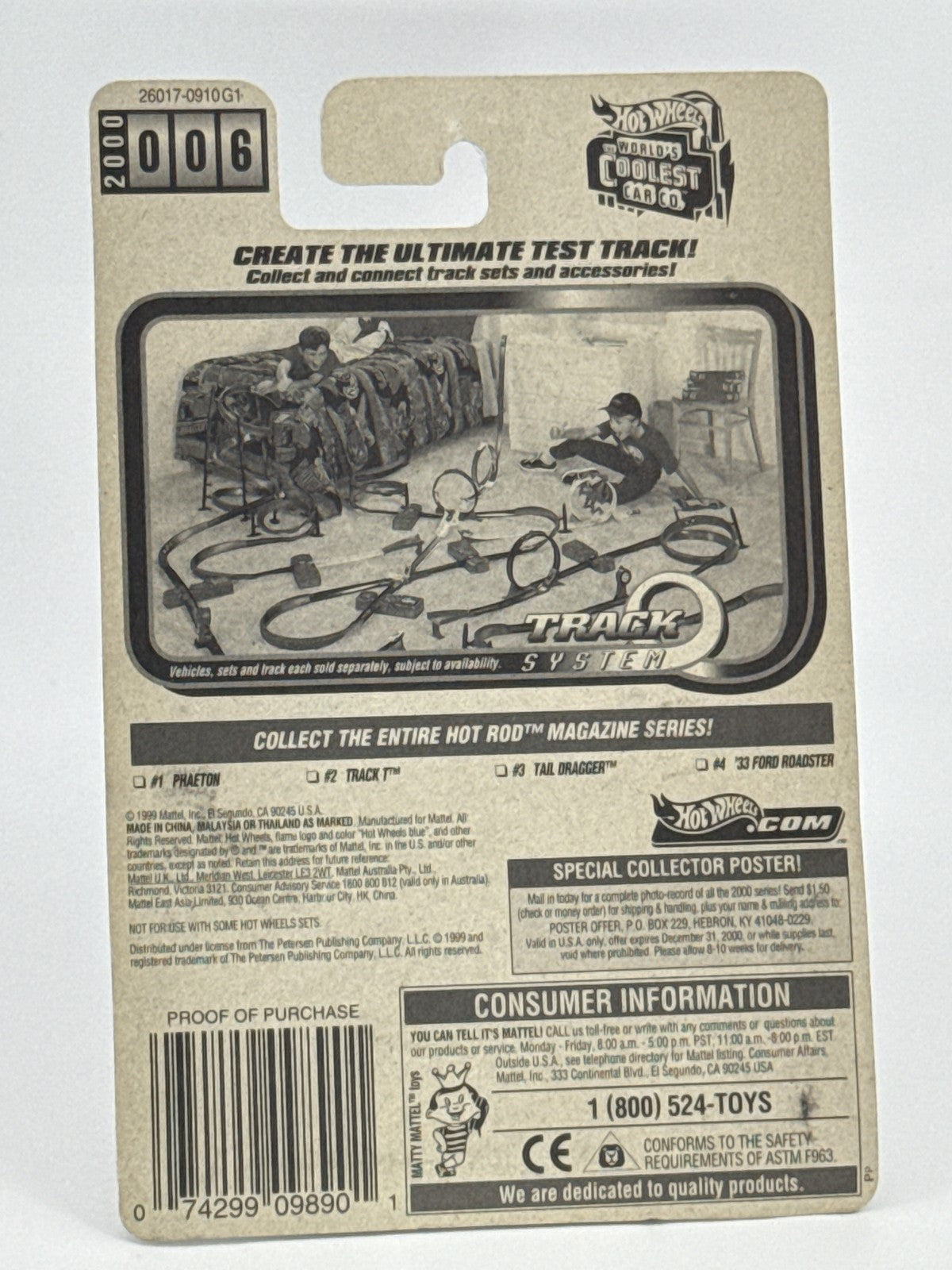 Vintage Hot Wheels Track TTM Hot Rod Magazine Car Mattel Wheels 2000 Diecast