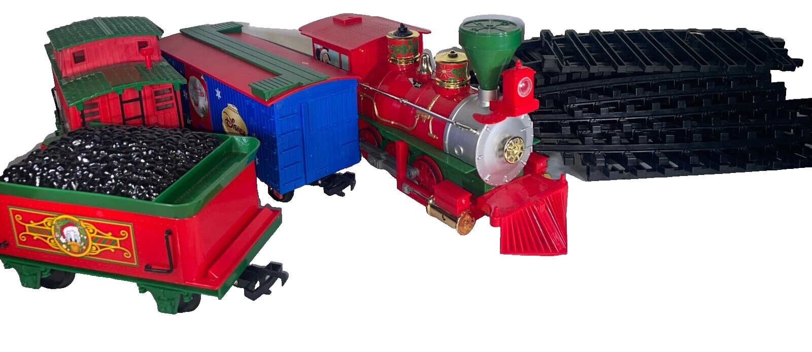 Disney Christmas Train Set Scientific Toys Battery Operated w/ Track & Cars