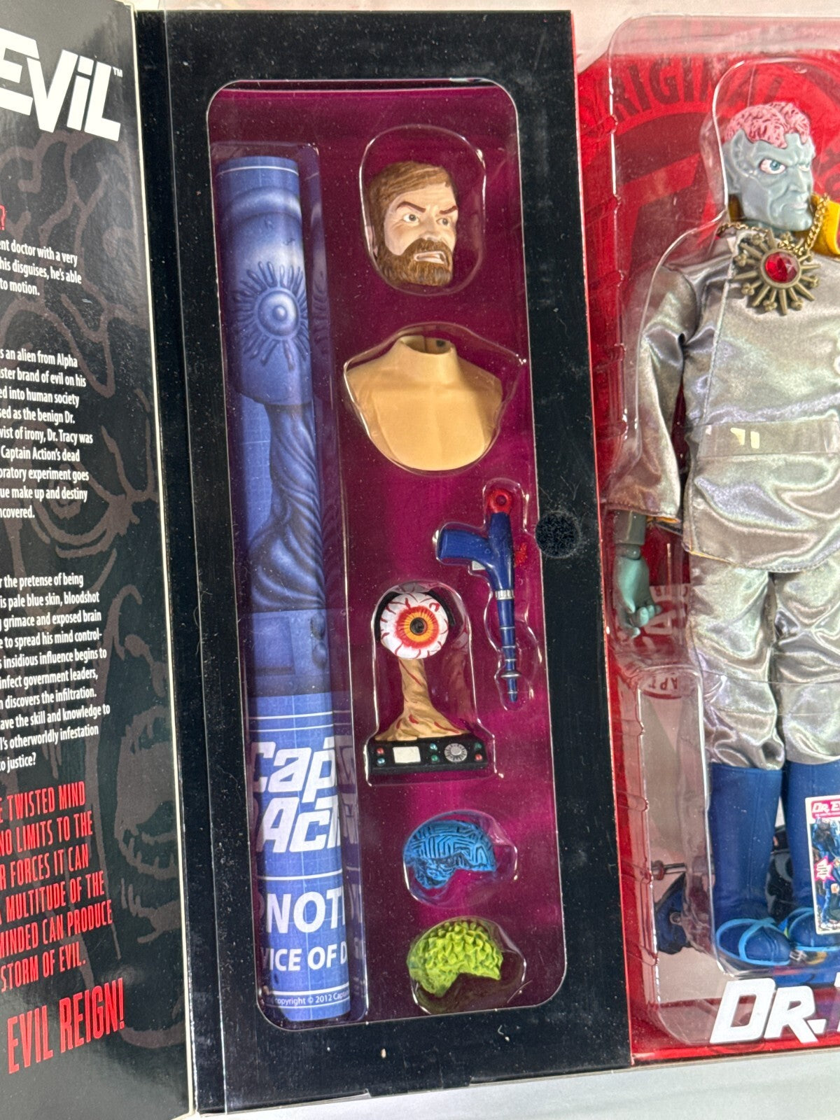 2012 Captain Action Dr. Evil Deluxe 12" Figure w Accessories Round 2 NEW MOC