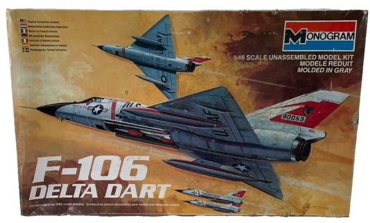 1983 Monogram Model Plane 1/48 F-106 Delta Dart Kit #5809 SEALED Air Force NEW