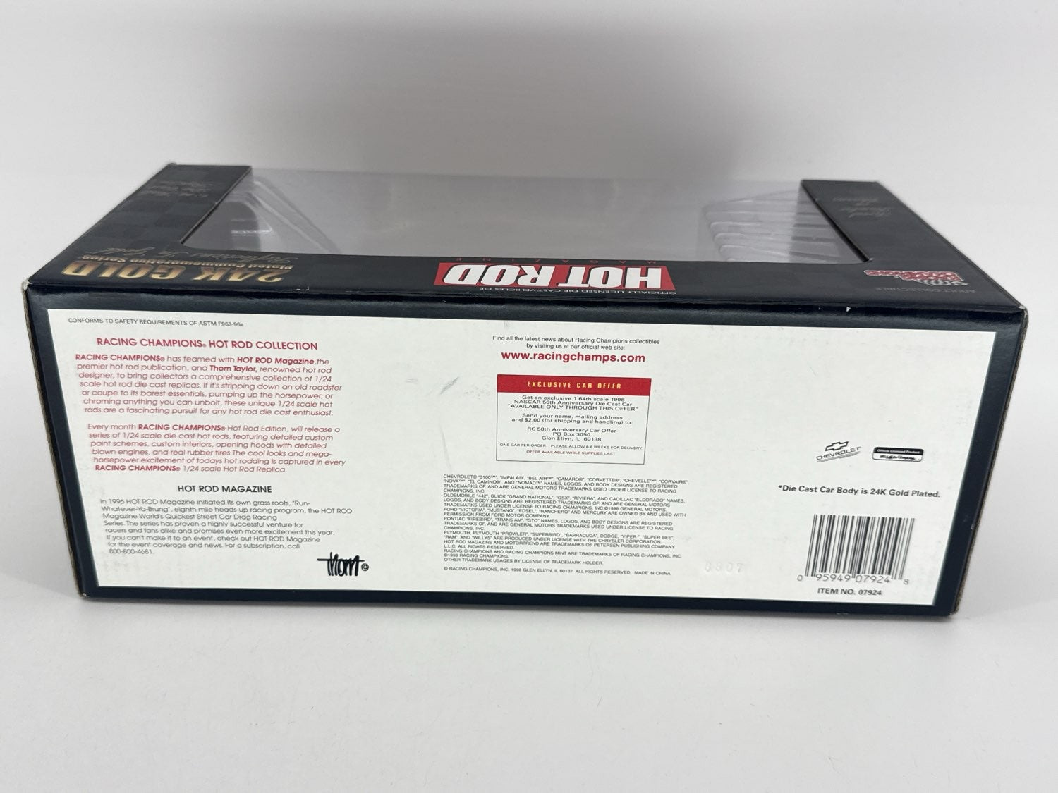 Racing Champions 24K Gold Plated Hot Rod Reflections 1:24 Diecast 1/4998