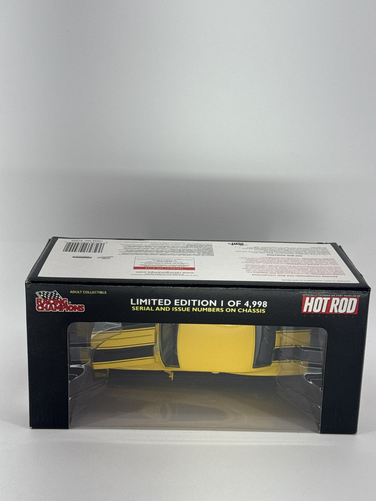 Racing Champions 1:24 '69 Chevy Camaro Hot Rod Limited Ed #63 Yellow Diecast