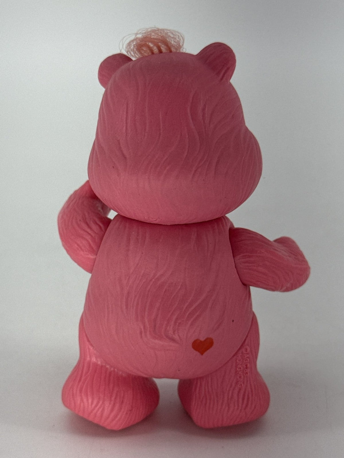 Care Bears Love A Lot Bear Figure Kenner 1983 PVC Pink Hearts 3