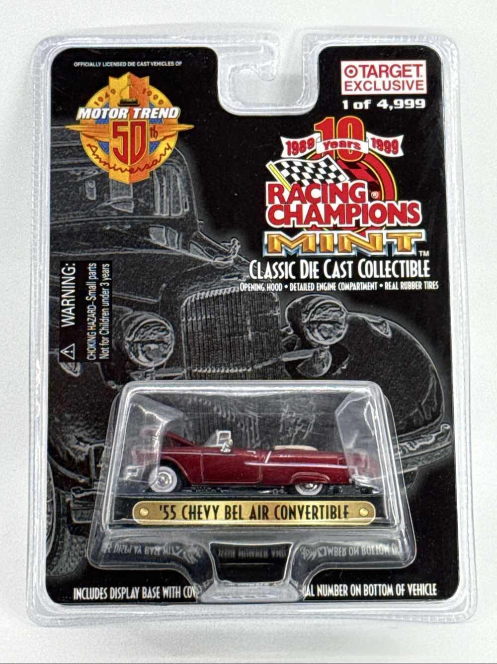 Racing Champions Mint 1955 Chevy Bel Air Convertible Motor Trend 1:64