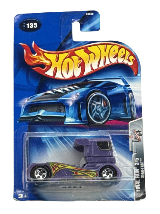 Vintage 2004 Hot Wheels Final Run Semi-Fast Purple Diecast Truck New Sealed