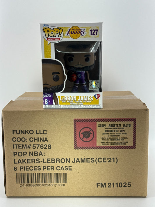 Funko Pop! LeBron James Lakers #127 Case of 6 – Sealed Master Carton 57628 NBA