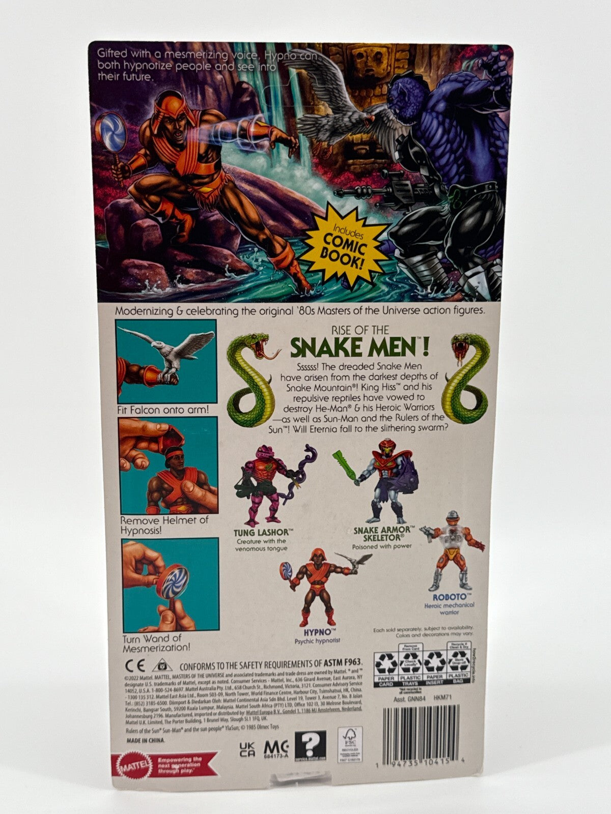 MOTU Origins HYPNO Sun-Man 2023 Action Figure Rulers of the Sun Comic Book Matte
