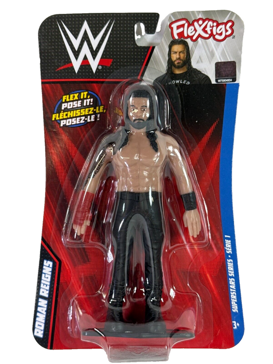 WWE Flex Figs Roman Reigns Series 1 Action Figure – Poseable Superstar Toy!