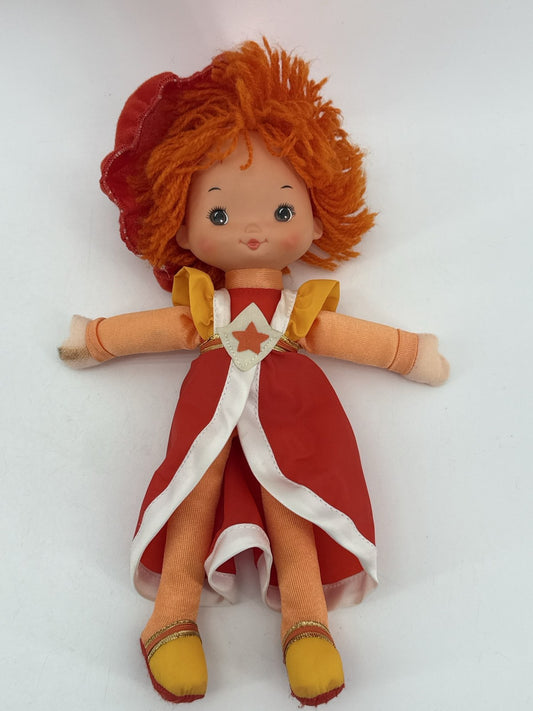 1983 Rainbow Brite LaLa Orange 10" Doll Plush Hallmark Mattel Red Dress