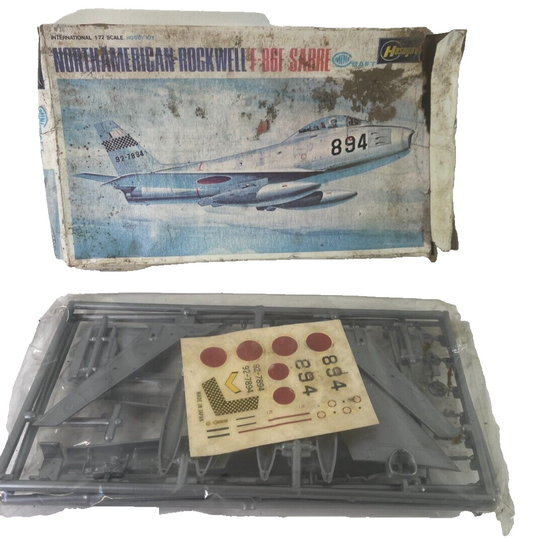 Vintage Hasegawa 1/72 Rockwell F-86F Sabre Model Kit – Rare Classic! ✈️
