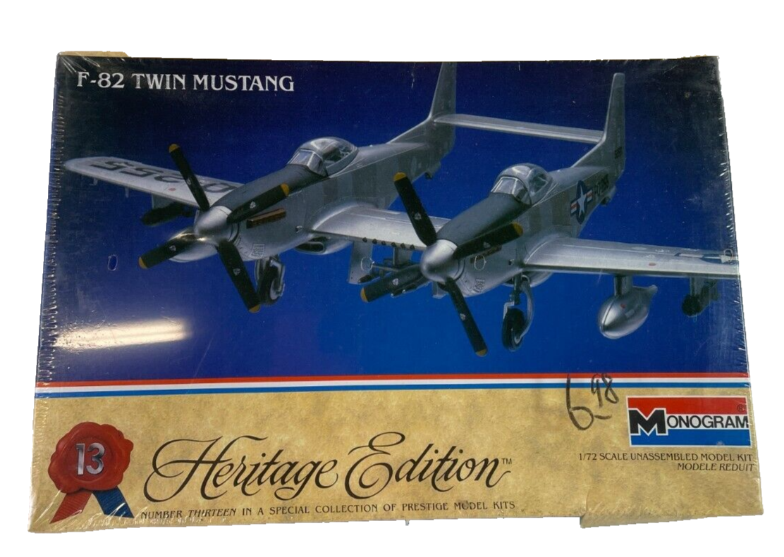 Sealed Monogram F-82 Twin Mustang 1/72 Scale Heritage Edition Model Kit 1984 ✈️