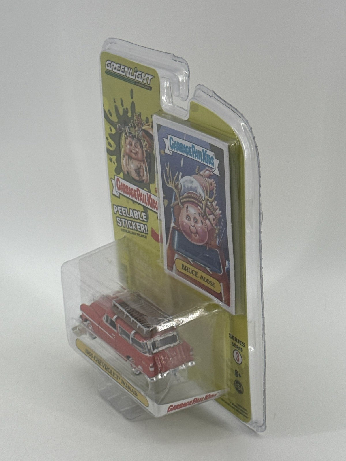 Greenlight Garbage Pail Kids 1955 Chevy Nomad Bruce Moose 1:64 Diecast