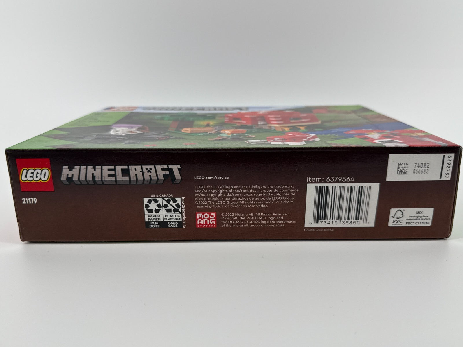 LEGO Minecraft 21179 The Mushroom House Building Kit 272 Pcs Set New Sealed