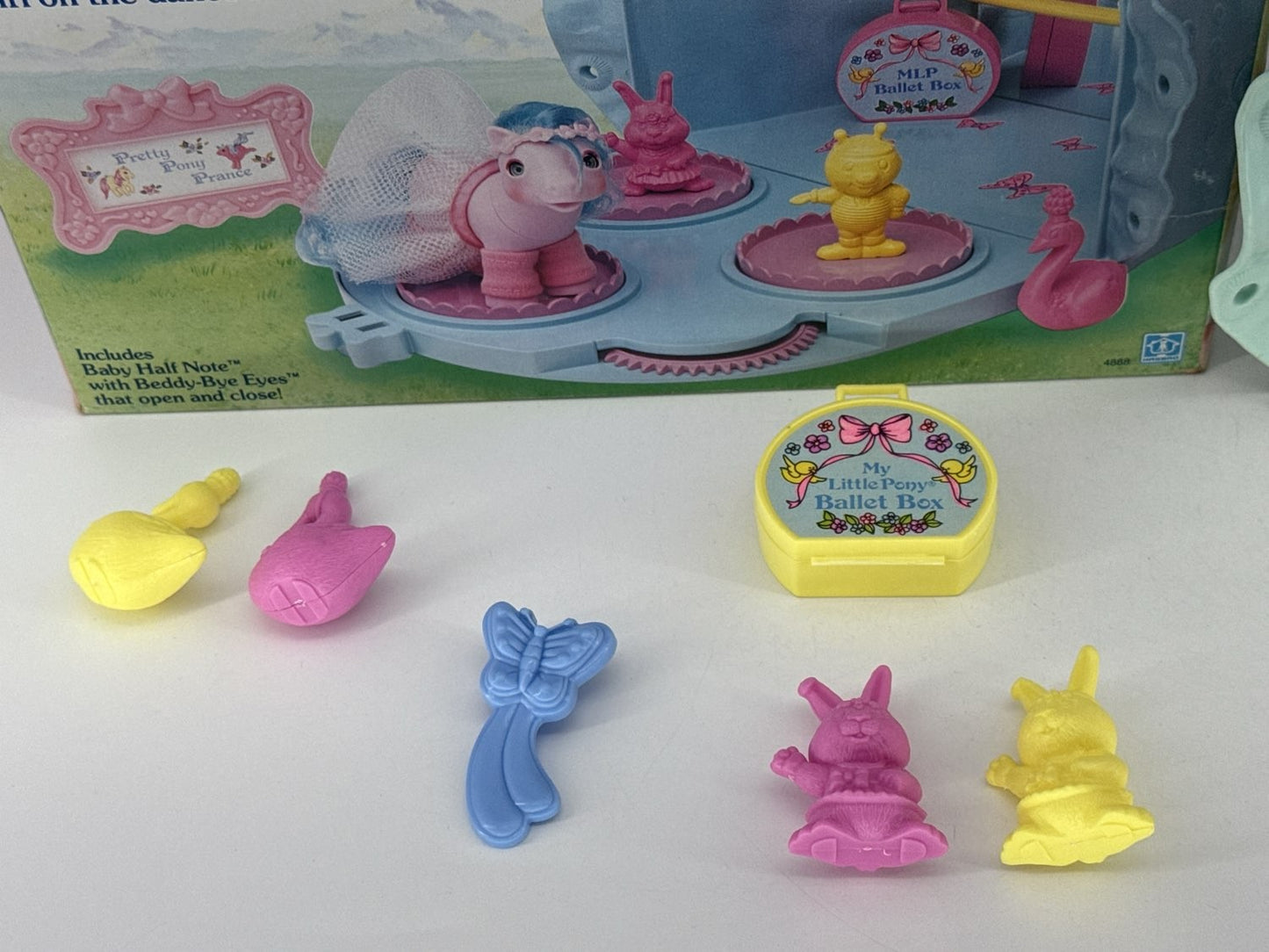 1986 Hasbro My Little Pony G1 Baby Bonnet School of Dance Playset & Box