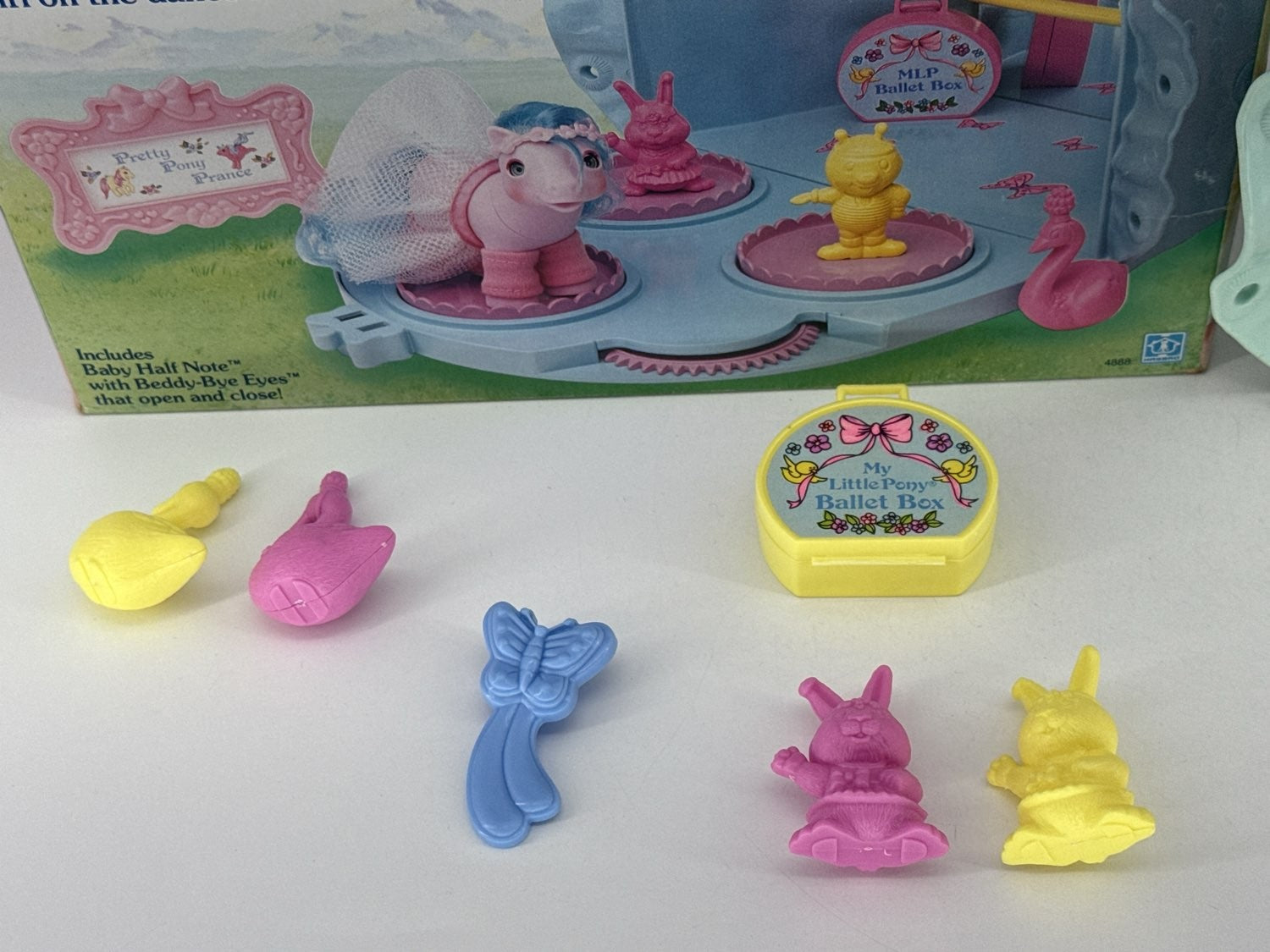 1986 Hasbro My Little Pony G1 Baby Bonnet School of Dance Playset & Box