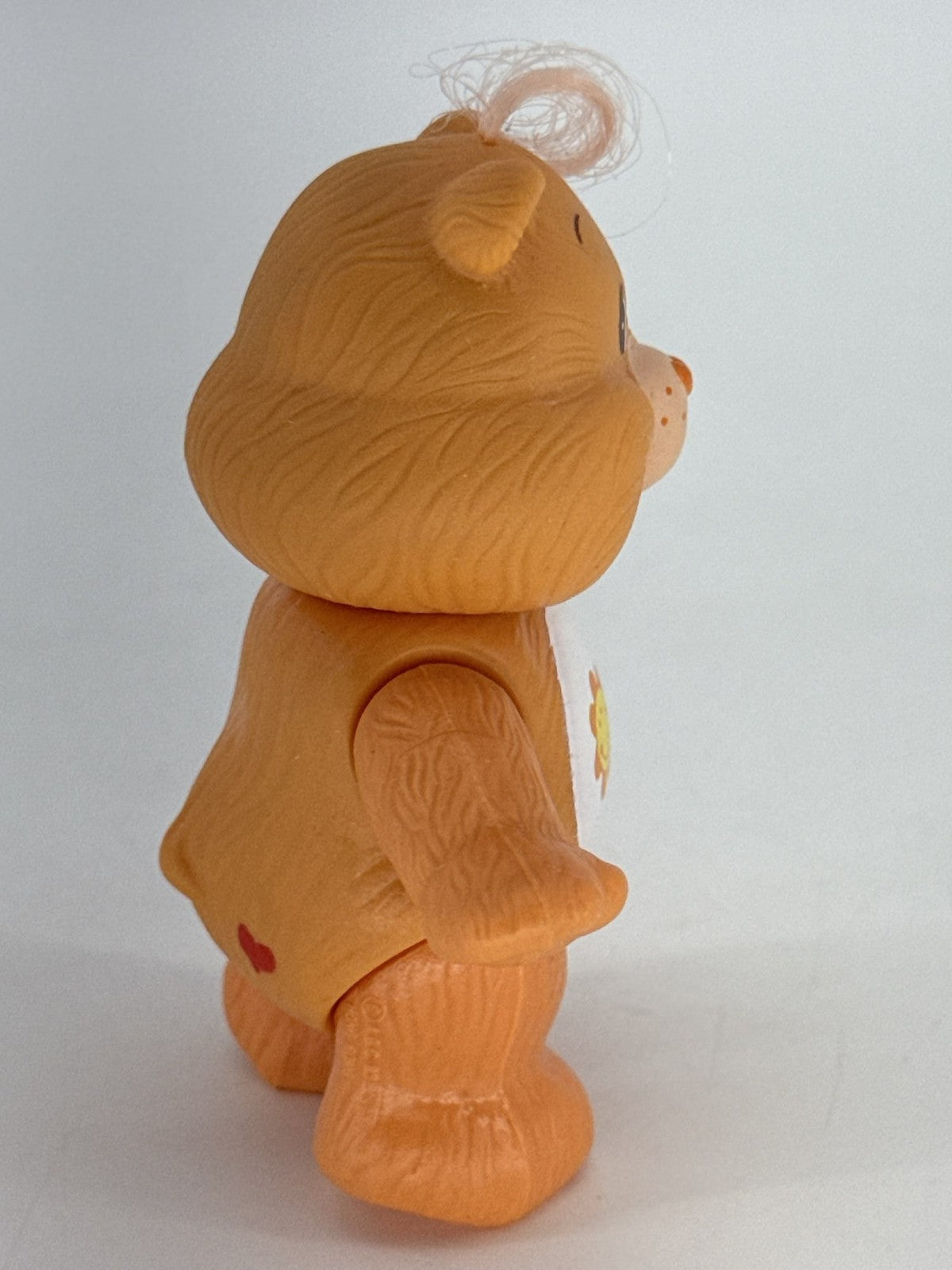 1983 Kenner Care Bears Friend Bear Poseable PVC Figure Sunflowers Orange