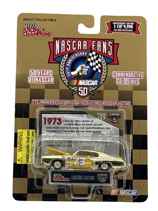 Vintage NASCAR Fans Hat Cap Snap Back Gold 50th Anniversary Racing Champions 90s