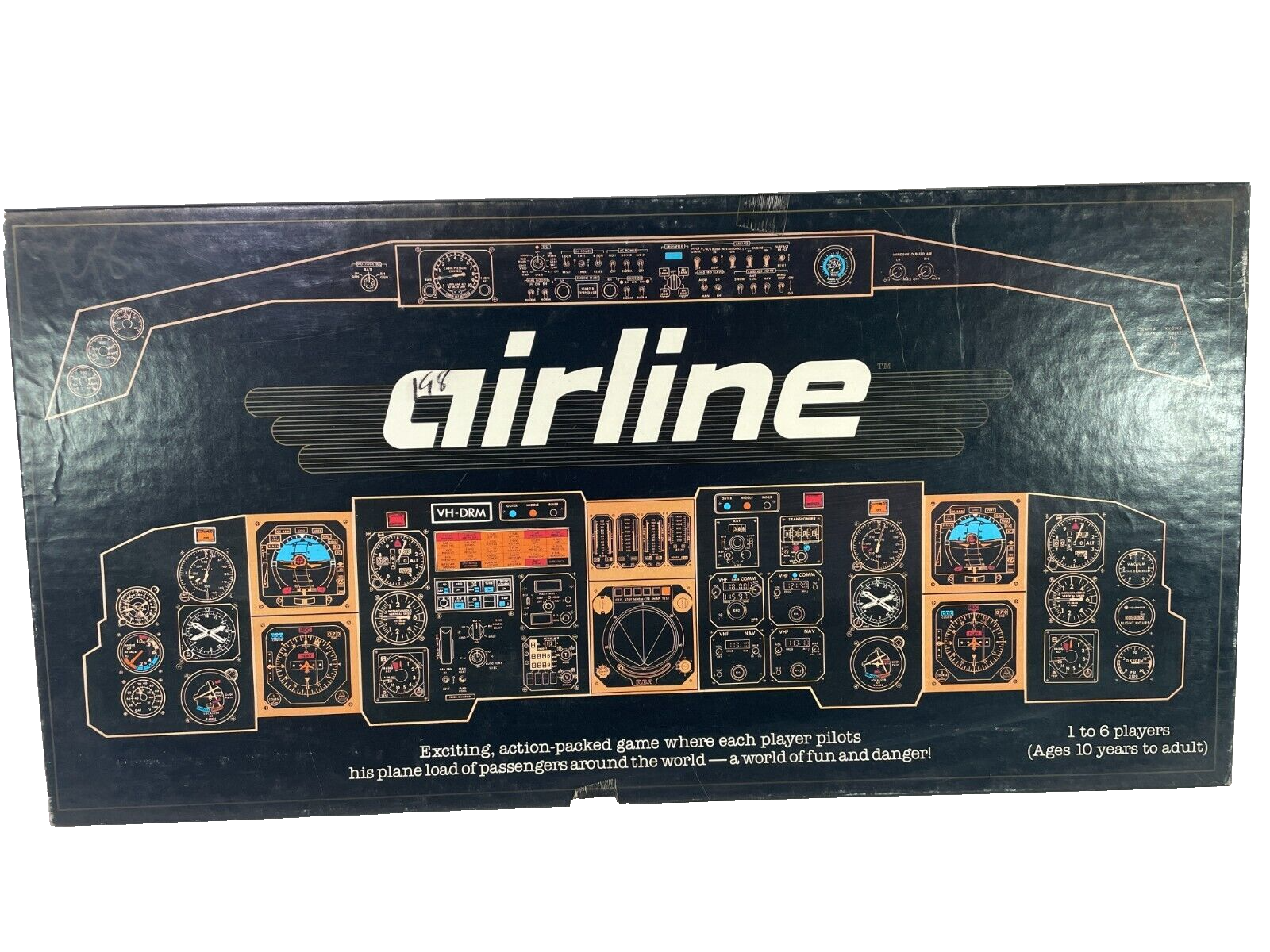 Airline Board Game Mulgara Complete Set Travel Theme 1-6 Players Vintage 1985