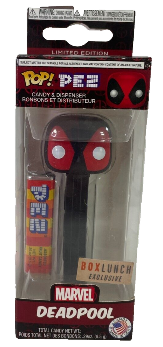 PEZ Funko Pop! Marvel Deadpool Dispenser Black BoxLunch Exclusive