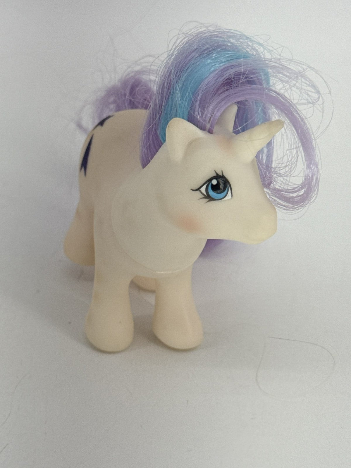 1984 MLP G1 Baby Glory Unicorn White Purple Blue Hair Hasbro