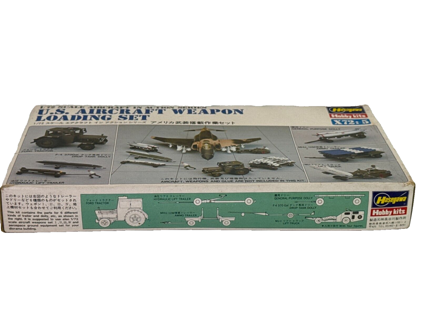 Hasegawa 1/72 Aircraft Weapons Loading Set – Military Airbase Diorama Accessorie