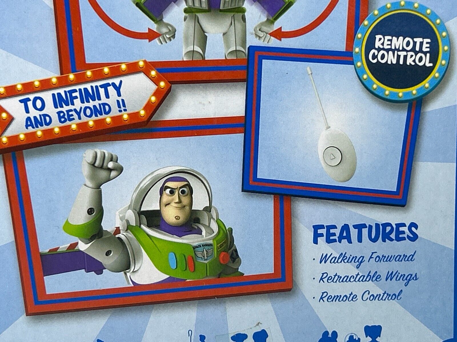 Disney Pixar Toy Story 4 Buzz Lightyear Remote Control Figure 27MHz NIB
