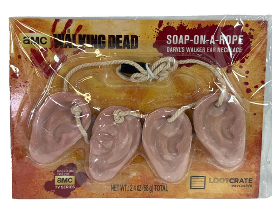Walking Dead Soap On A Rope Daryl Ear Necklace 2015 AMC Horror Gag Gift NEW NIB
