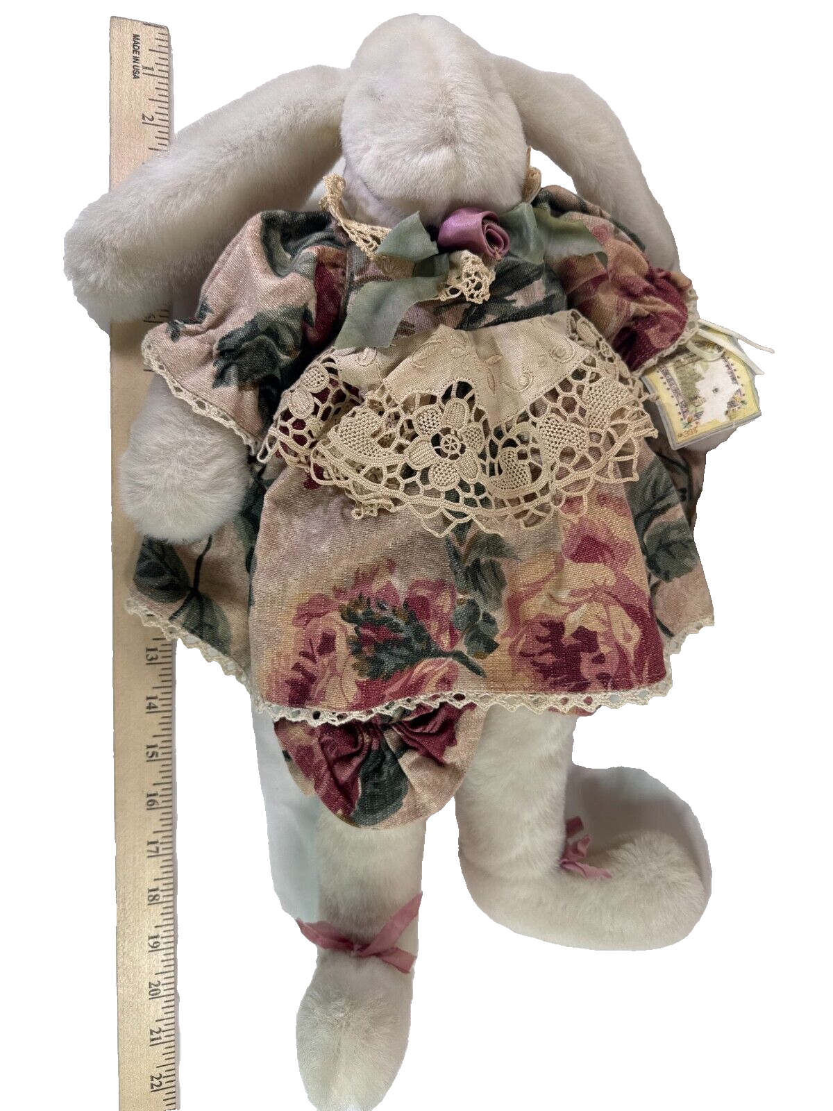 Bunnies by the Bay Plush Bunny Ltd Ed #338 Lace Dress Floral Bow w/ Tag