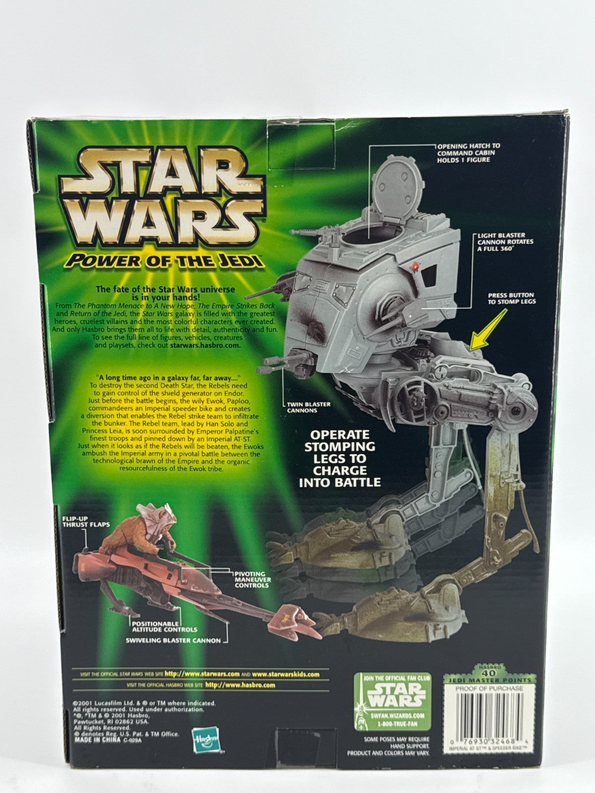 Star Wars Power of the Jedi POTJ Imperial AT-ST & Speeder Bike Paploo BRAND NEW