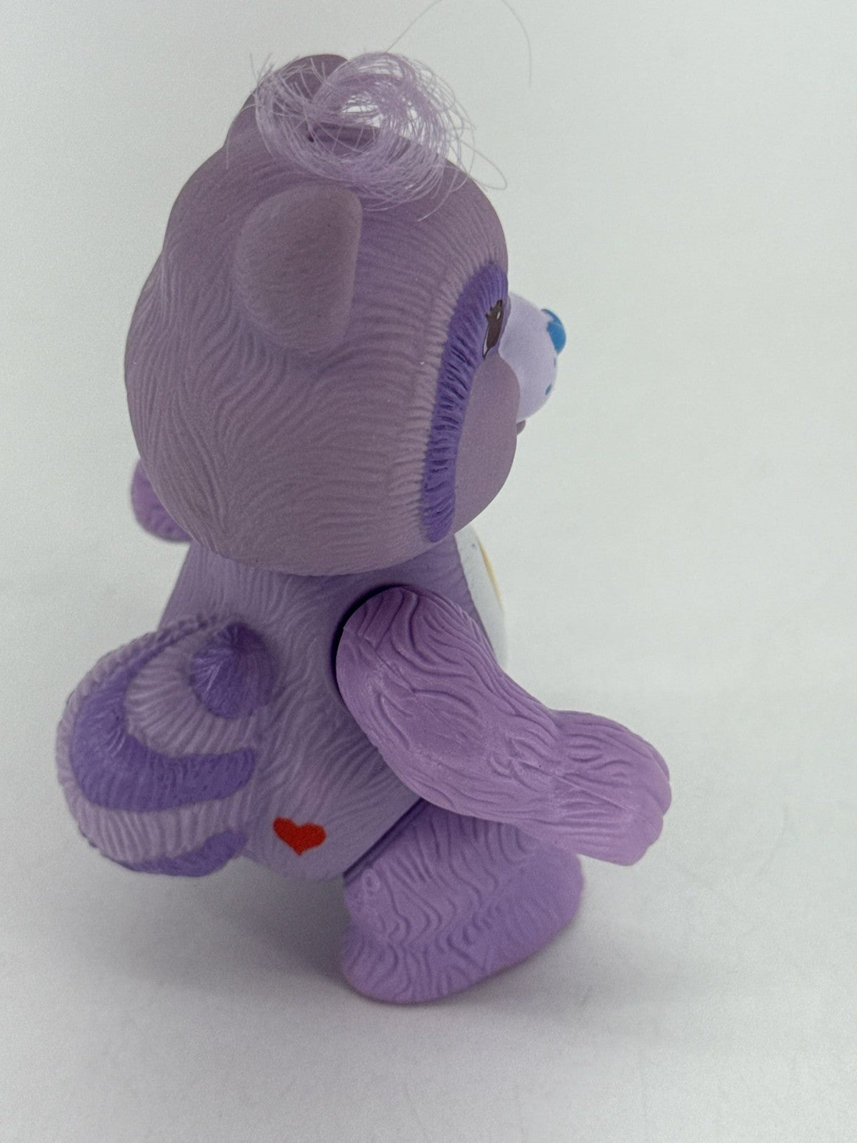 1985 Care Bears Cousins Bright Heart Raccoon Poseable Toy 3.5