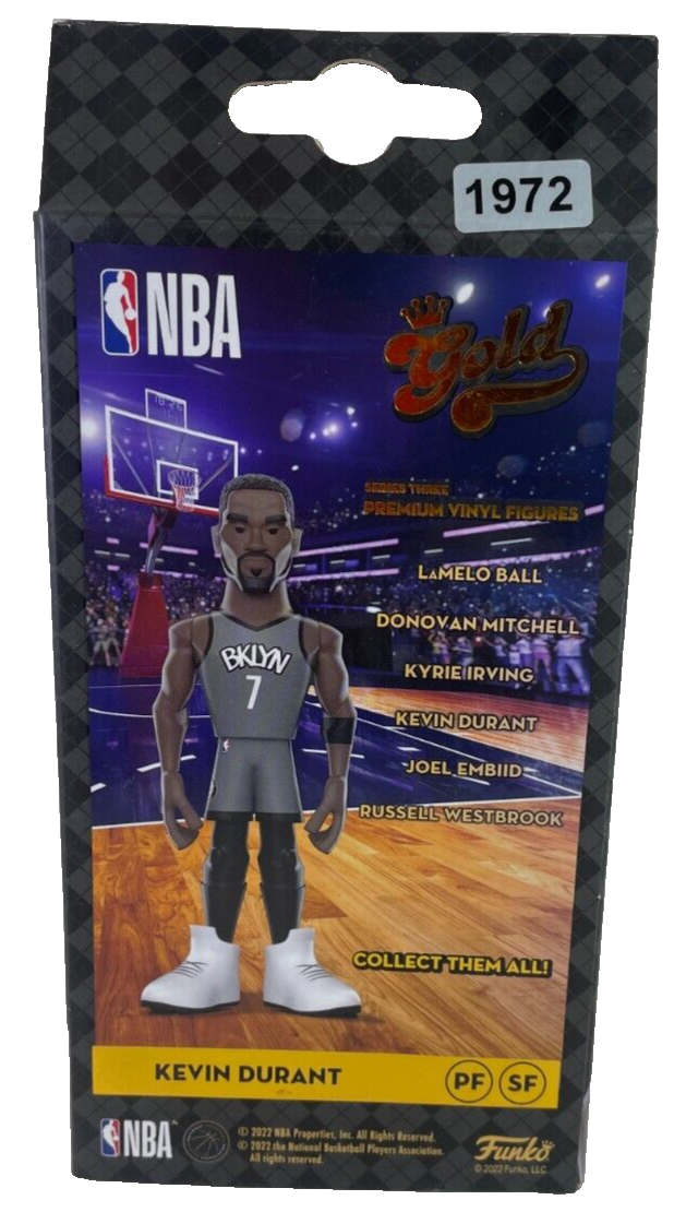 Funko Gold NBA Kevin Durant 5” Vinyl Figure – Brooklyn Nets 1972 🔥