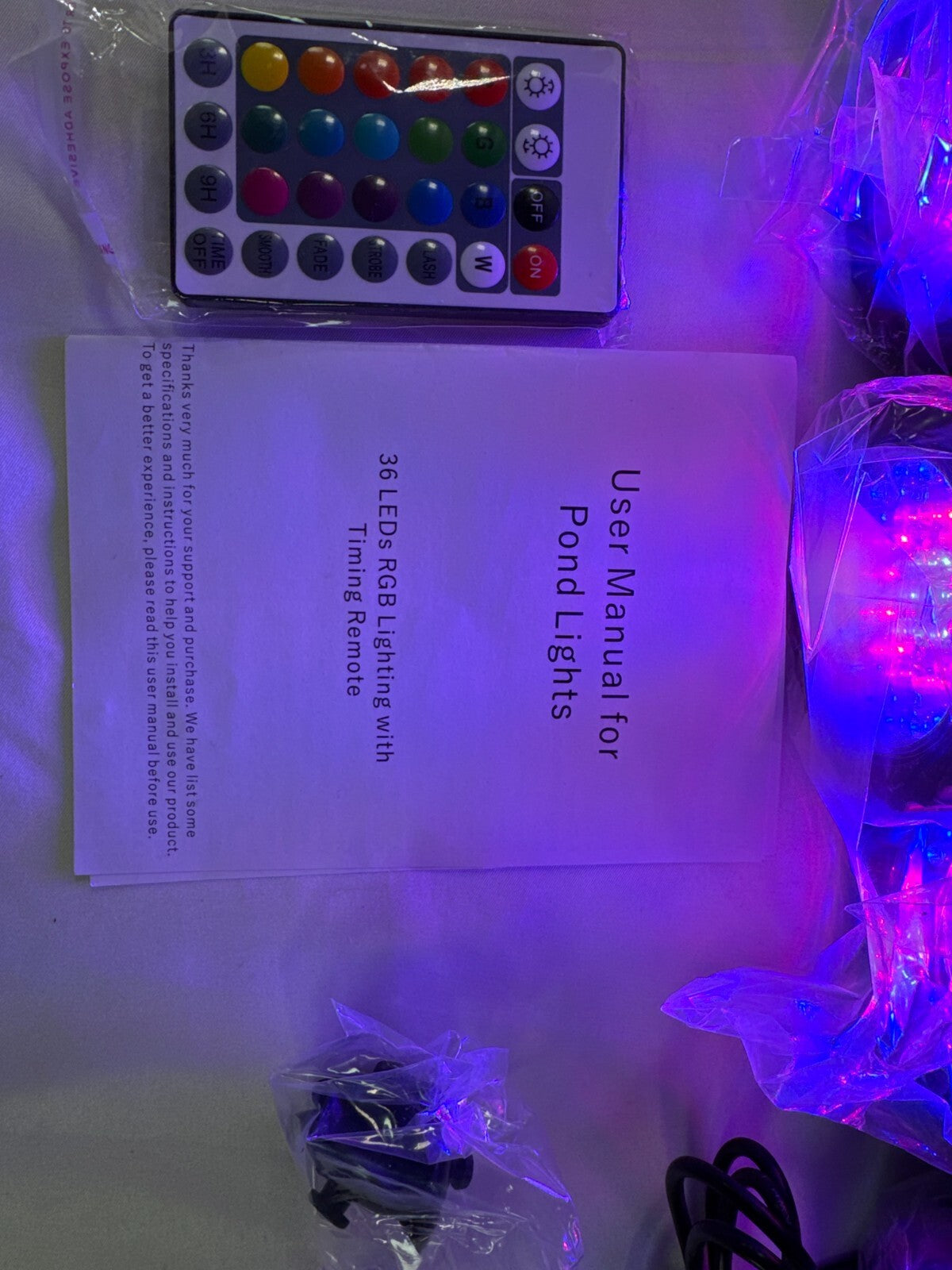 SHOYO RGB LED Pond Lights Waterproof IP68 Remote 16 Color Underwater 4-Pack