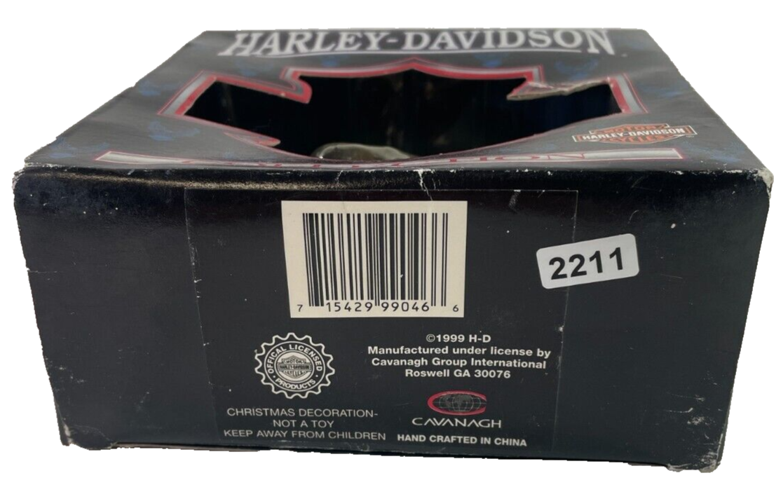 1999 Harley-Davidson Christmas Elf Motorcycle Ornament w/ Box Cavanagh Collectib