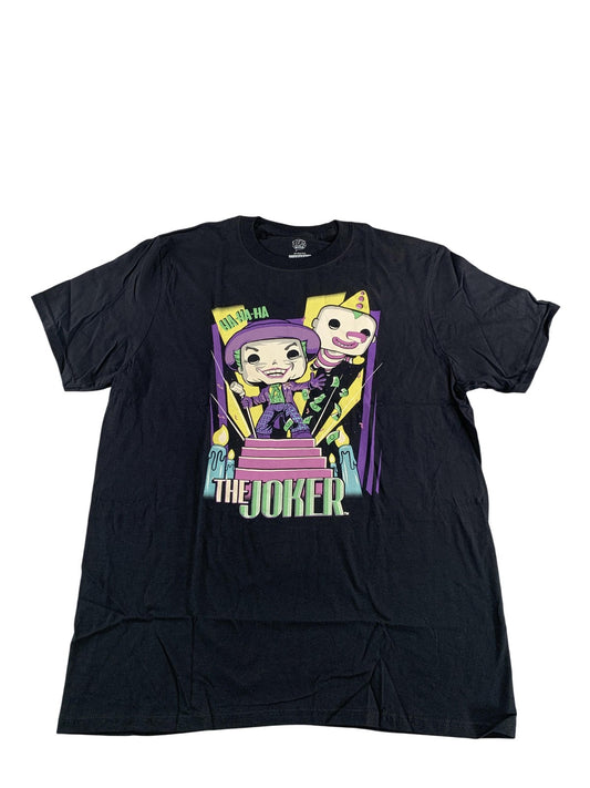 Funko Pop Tees Shirt Mens Large Black The Joker DC Comics Batman Graphic Tee