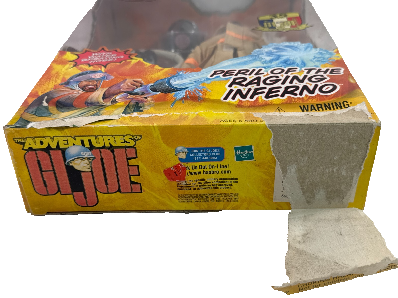 GI Joe 1999 Adventures Peril of Raging Inferno Firefighter 12" NIB Hasbro