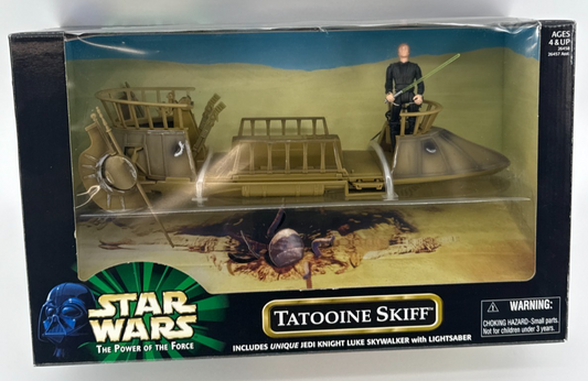 Star Wars POTF Tatooine Skiff Luke Jedi Knight Vehicle 1999 Kenner New Sealed