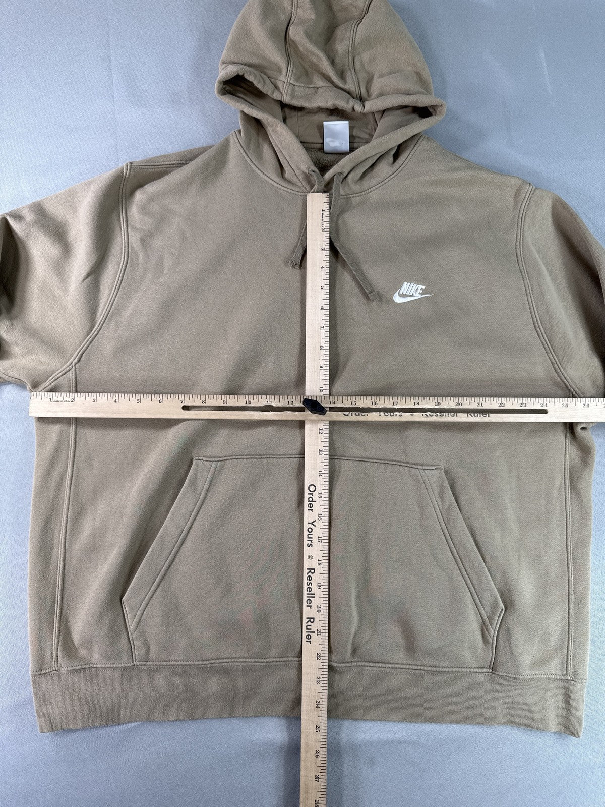 Nike BV2654 247 Pullover Hoodie Mens XXL TTG EEG Tan Cotton Blend Graphic Fleece