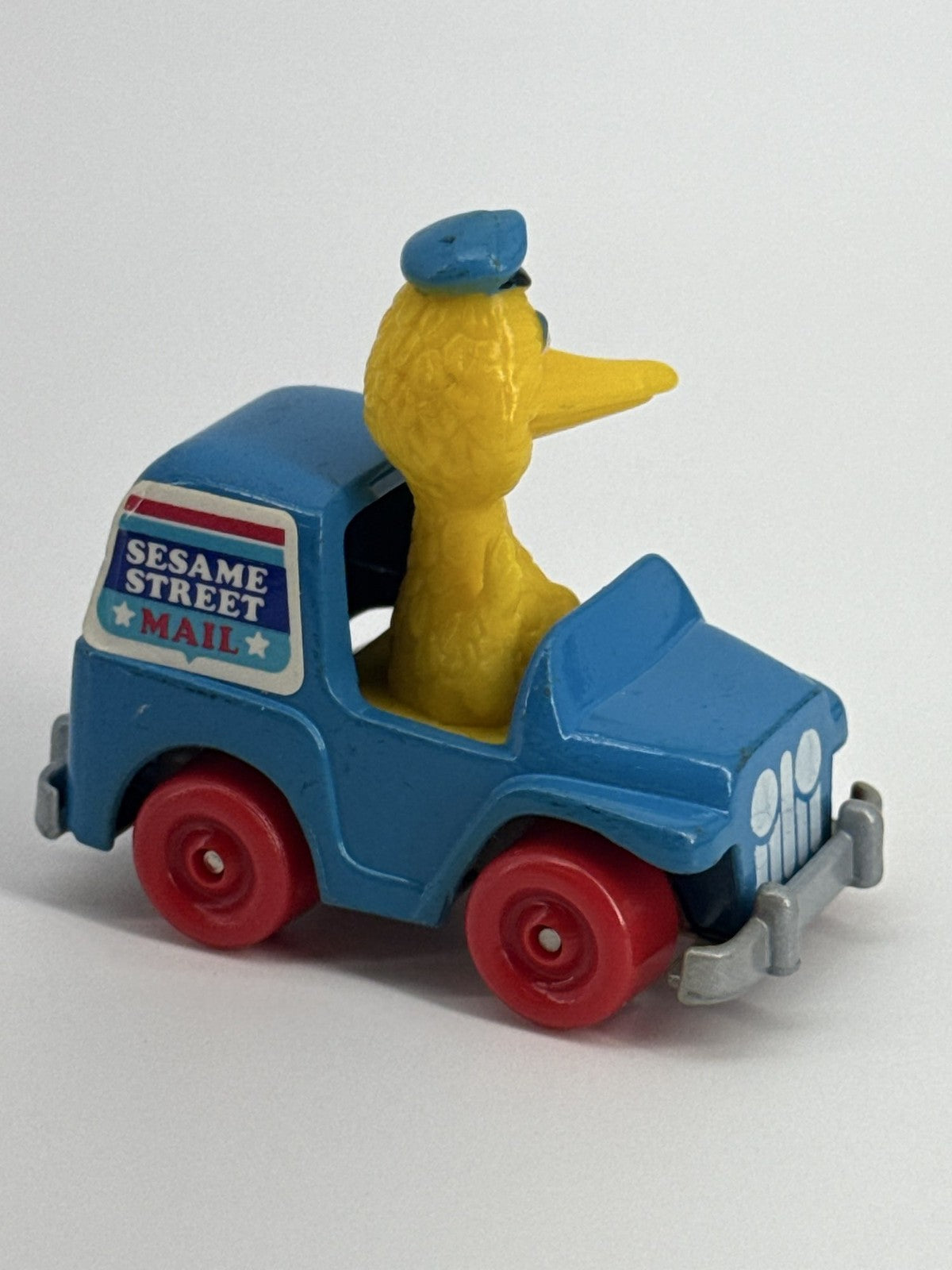 1982 Hasbro Sesame Street Big Bird Mail Truck Die Cast Muppets USPS Toy
