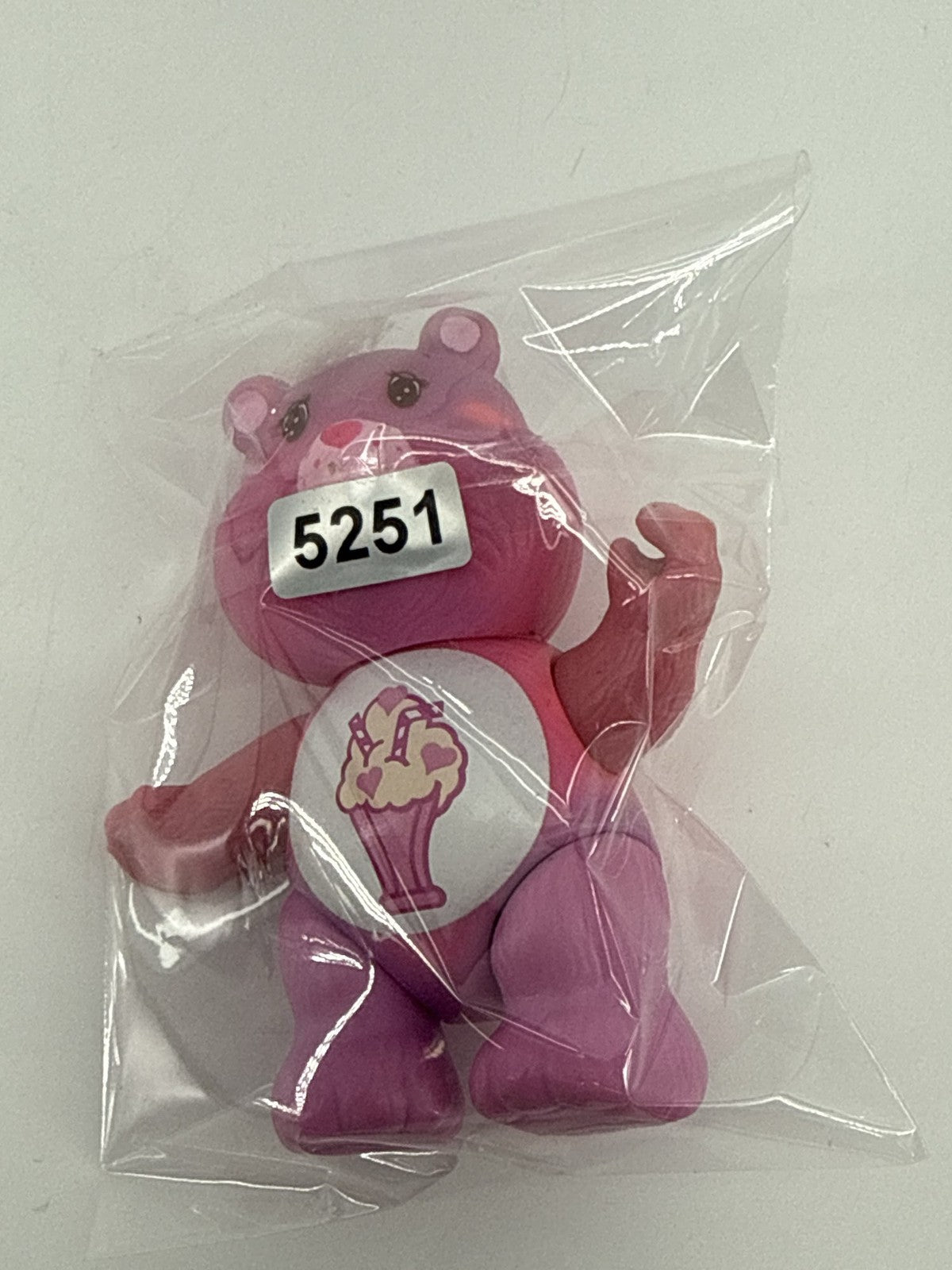 Care Bears Love A Lot Bear Poseable Figure Kenner 1983 PVC Pink Hearts