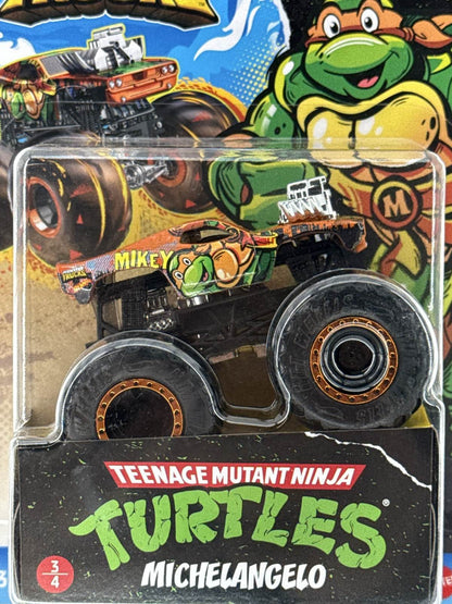 Hot Wheels TMNT Monster Truck Michelangelo Mikey Nickelodeon 3/4 NIP 2022