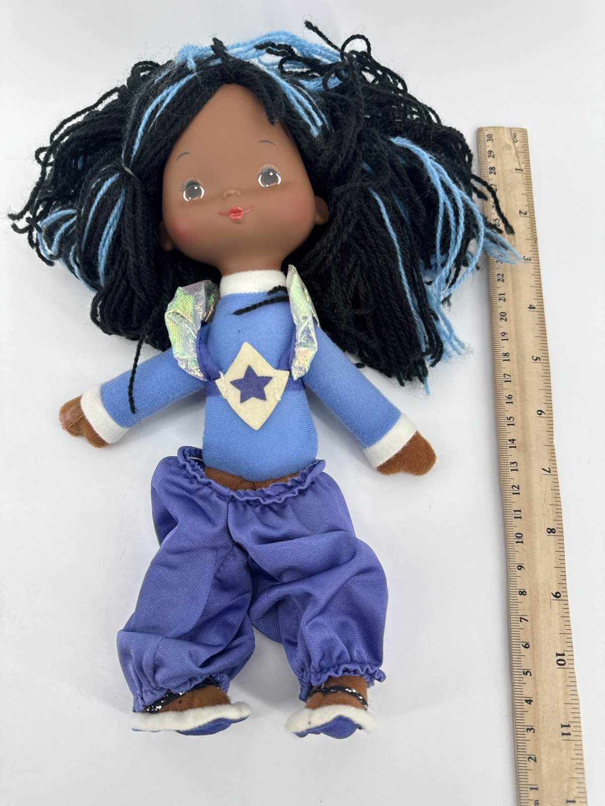 1983 Rainbow Brite Indigo Doll Hallmark Mattel 10” Plush Yarn Hair