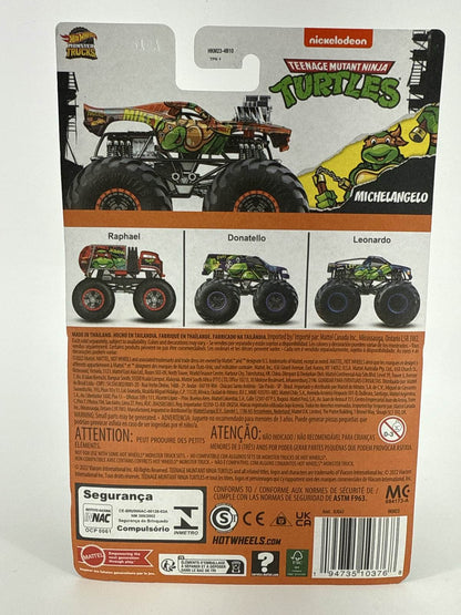 Hot Wheels TMNT Monster Truck Michelangelo Mikey Nickelodeon 3/4 NIP 2022