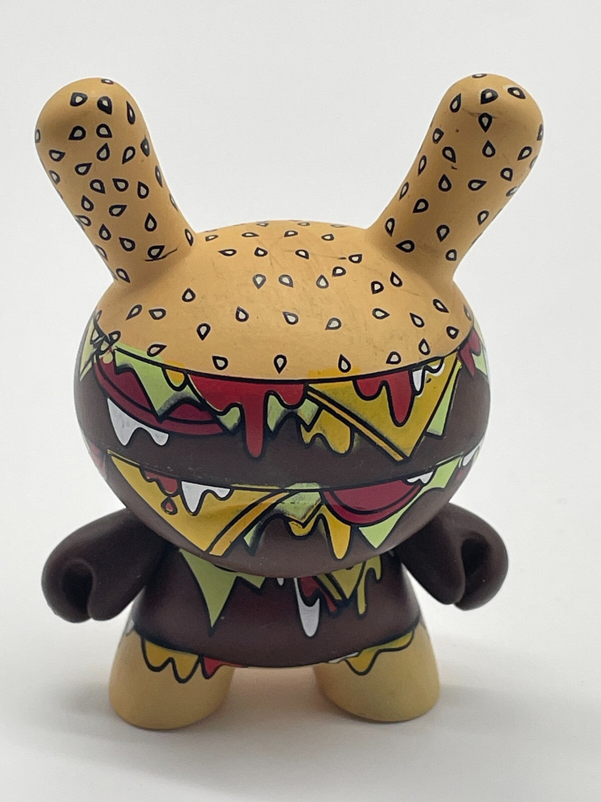 Kidrobot 3" Dunny Series 4 Twelve Car Pileup Burger Loose 2007 Art Toy OG