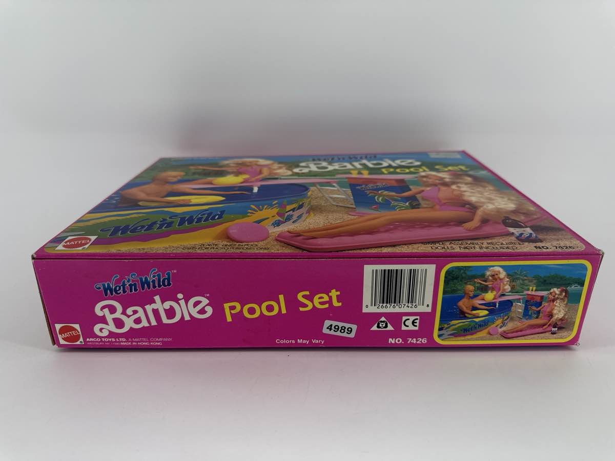 1989 Mattel Barbie Wet 'n Wild Pool Set w/ Box & Accessories