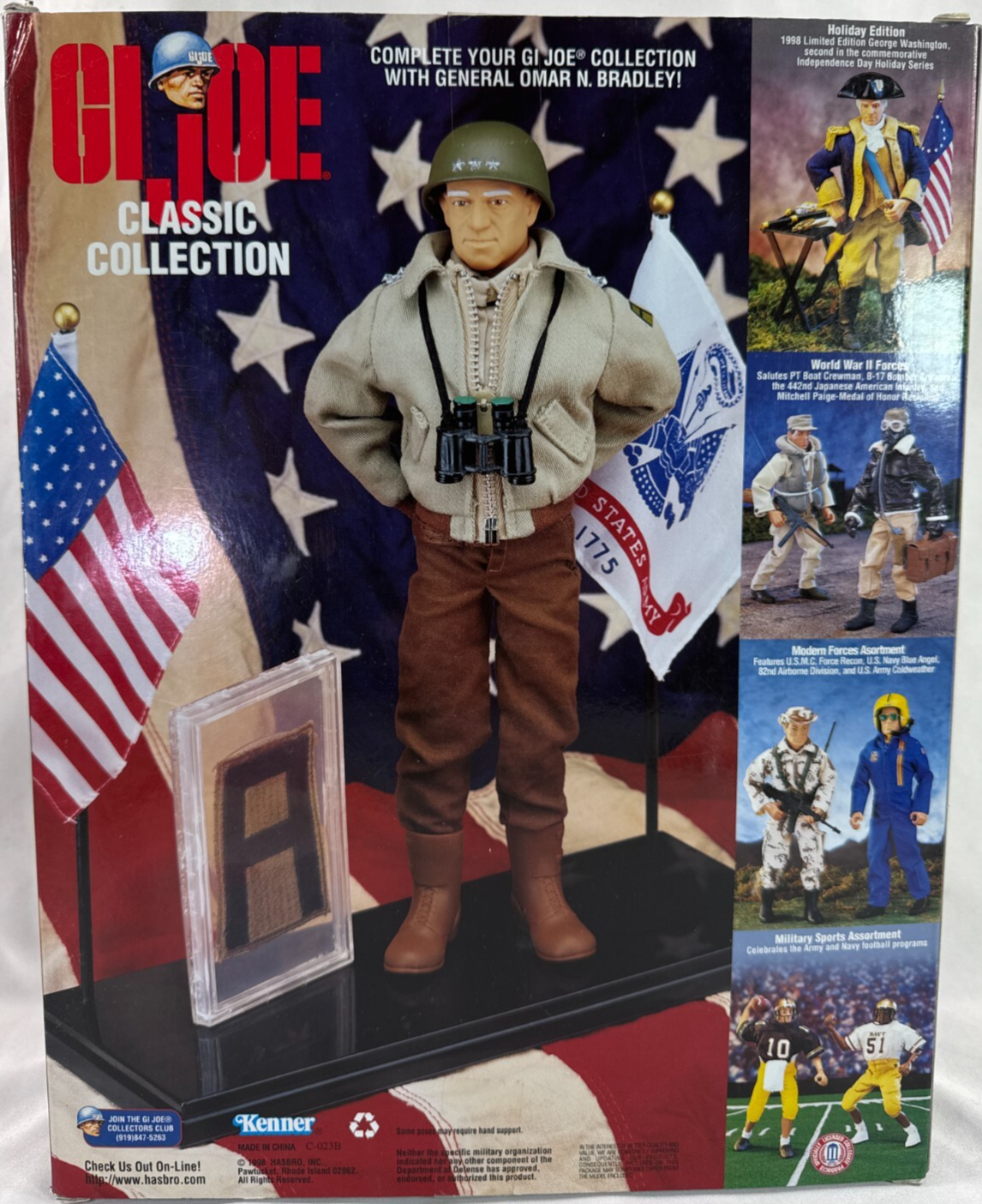 GI Joe Classic Gen. Omar Bradley 12" Figure 1998 Hasbro WWII Commander New MIB