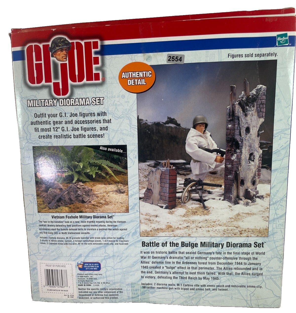 GI Joe Battle of the Bulge Diorama Set Hasbro 2000 Incomplete WWII 12" Scene