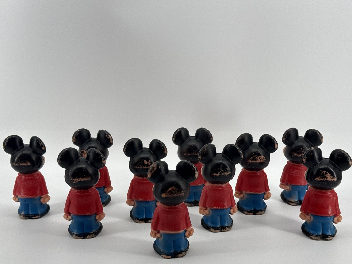 Lot of 10 Disney Mickey Mouse Figures 1960s Hong Kong