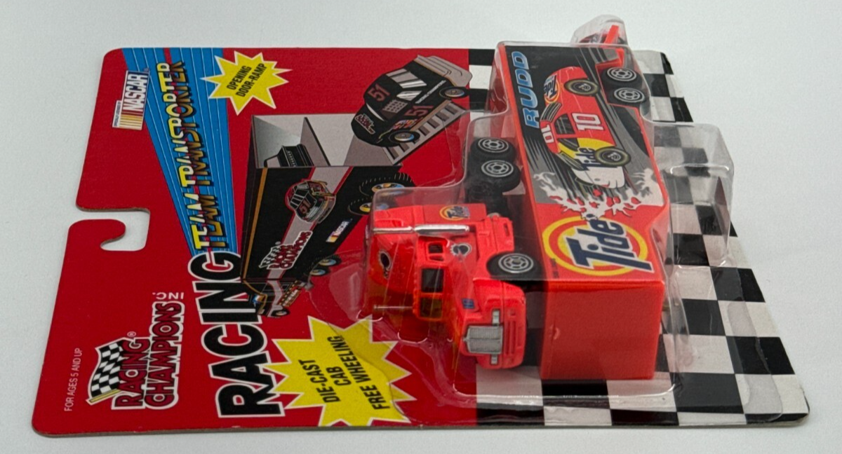 1996 Racing Champions NASCAR #10 Tide Ricky Rudd 1/87 Transporter & Car Set NIP