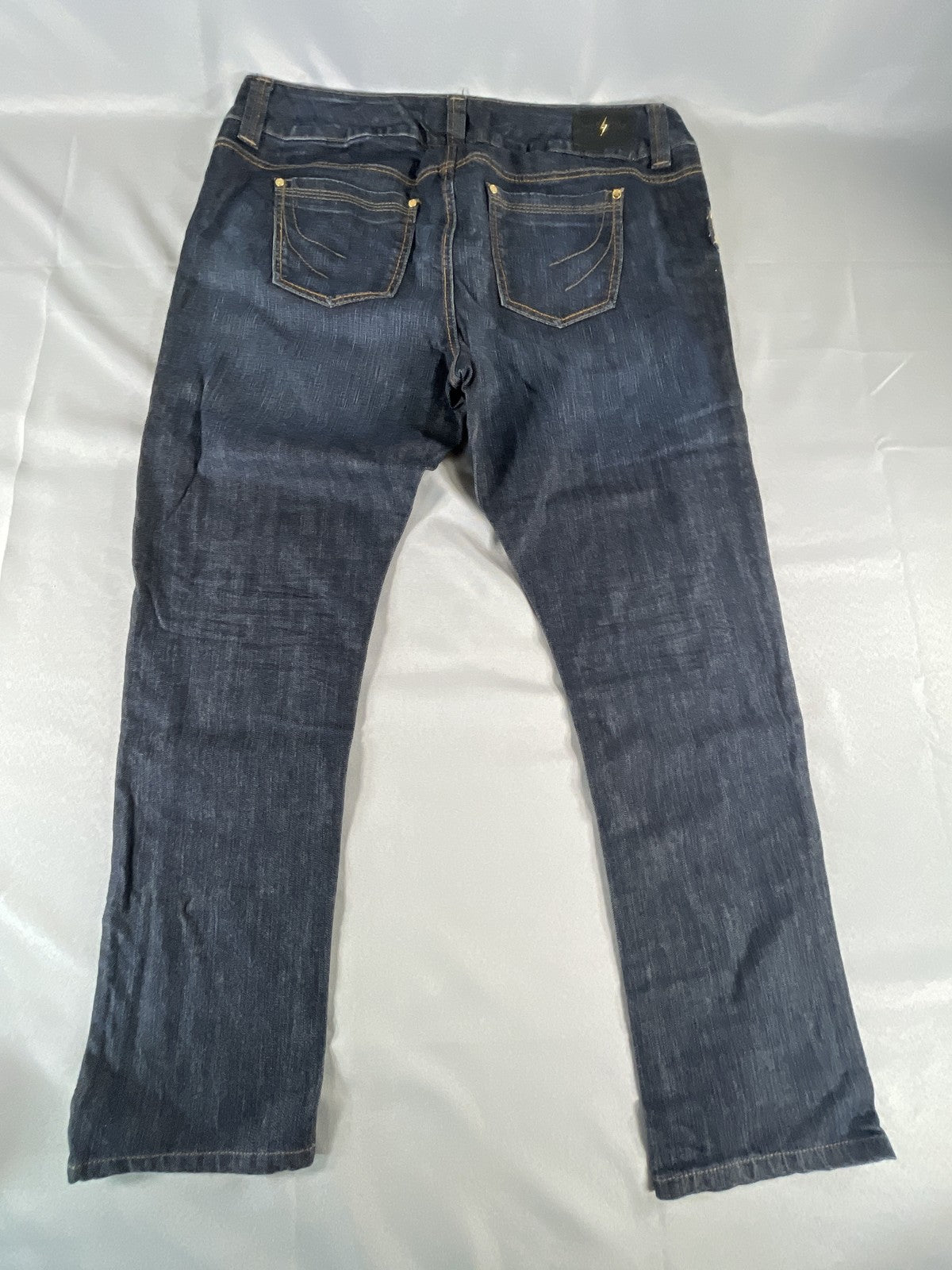 Freestyle Revolution Jeans Womens 20 Dark Wash Stretch Denim Bowie Sand Straight