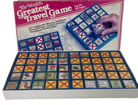 World’s Greatest Travel Game 1985 Whitehall Complete VTG Board Game Good Cond FS